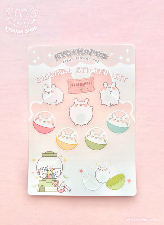 Clear Bunny Stickers - Kyochapons