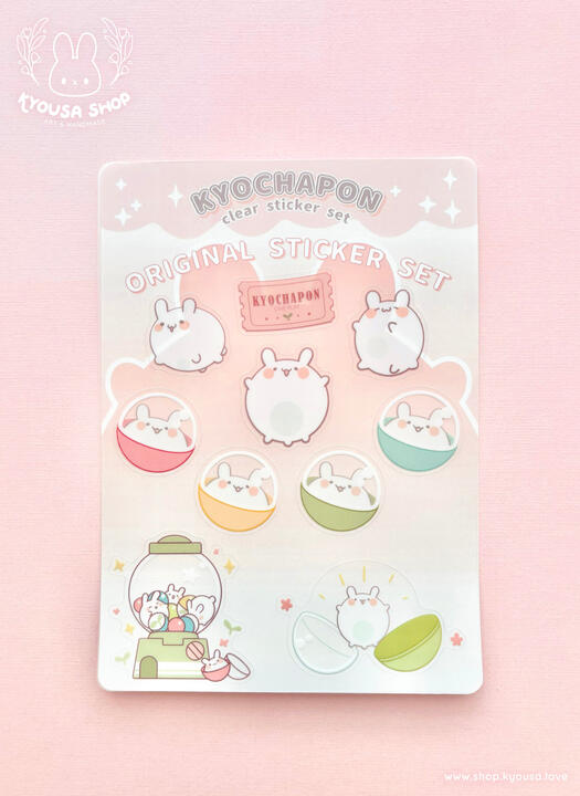 Clear Bunny Stickers - Kyochapons